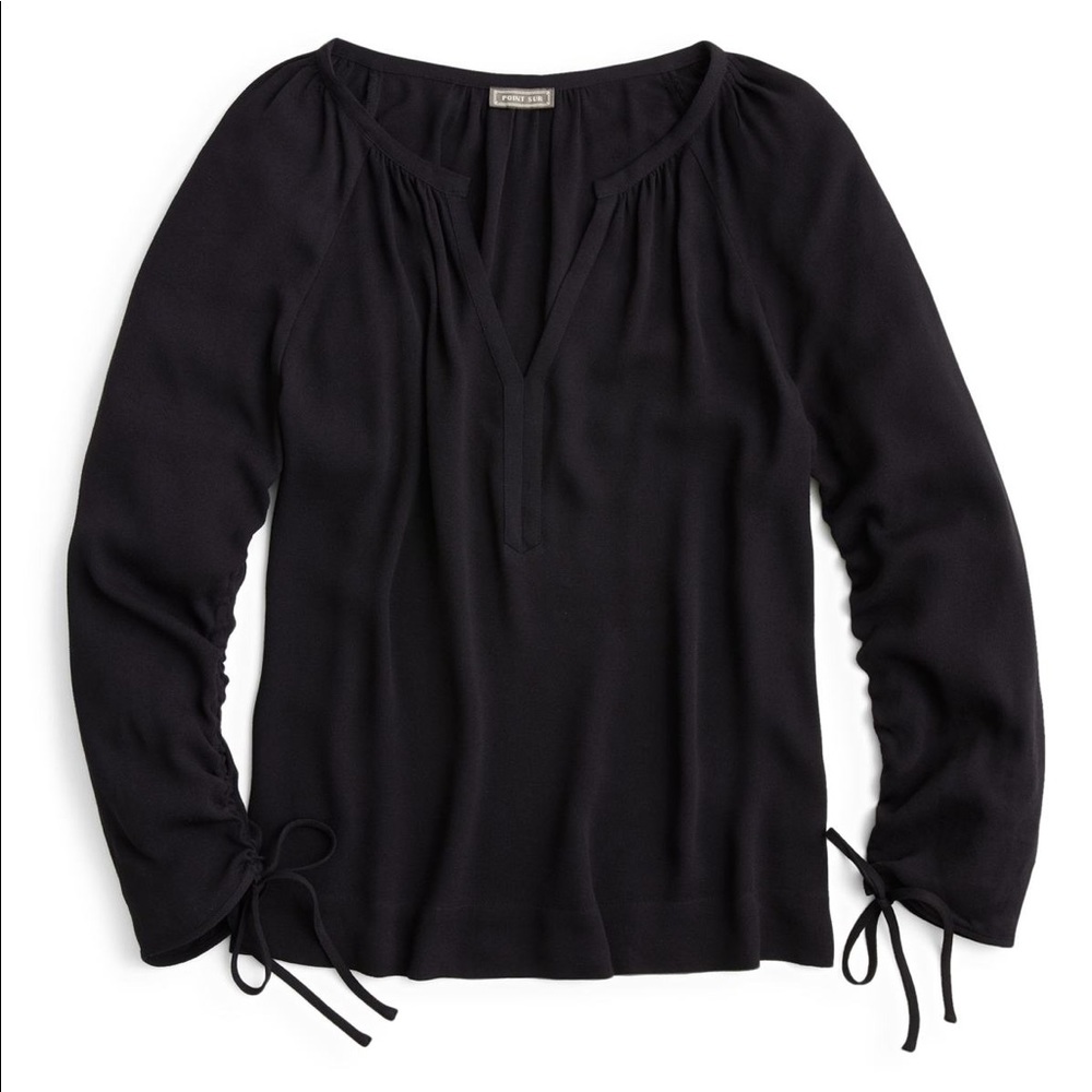 J‎ Crew Point Sur NWT Drapey Open V Neck Blouse